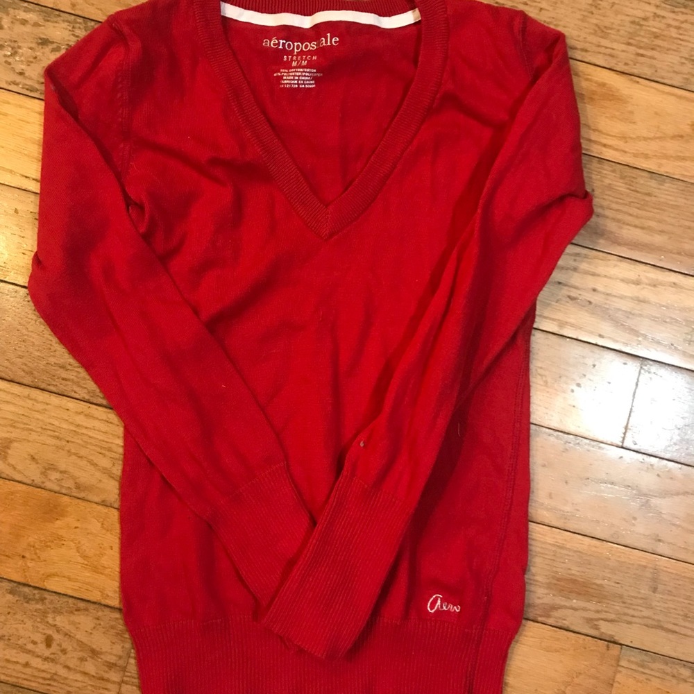 💗Aeropostale Red Sweater, M💗 - Picture 1 of 4